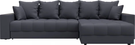 Диван угловой с декором и полкой Лига-050 НПБ Лига Диванов (Экокожа) арт.128606