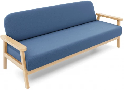 Диван Arsko прямой Флори Б береза велюр голубой