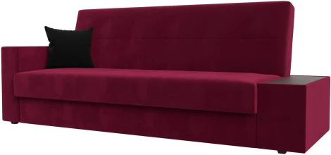 Диван-книжка Лига-020 стол справа (Бордовый,Черный/Микровельвет) Лига Диванов арт.118493