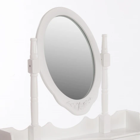 Туалетный столик с зеркалом и табуретом Secret De Maison GAUDE (mod. TT-DT003) Белый (White) (МДФ+Павловния)