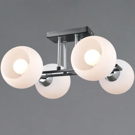 Потолочная люстра на штанге ILLUMICO IL0791-4CSQ-25 BK CR TRENTO (220V)