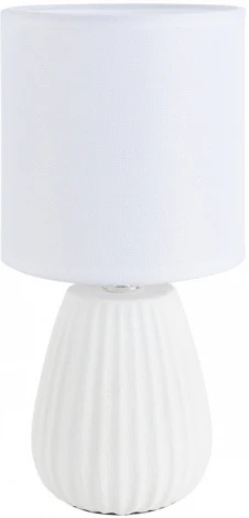 Настольная лампа Lumion Asela 8159/1T белый, керамика/текстиль E14 1*40W 220V (выключатель, круглые)