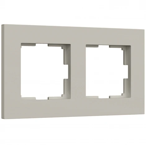 Рамка на 2 поста Slab (дымчатый софт) Werkel W0022917 (a071621)
