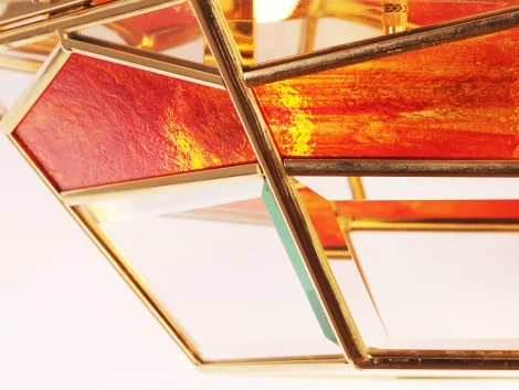 Потолочная люстра Doge Luce 1007/3PL-B.CRISTALLO M+ROSSO (220V)