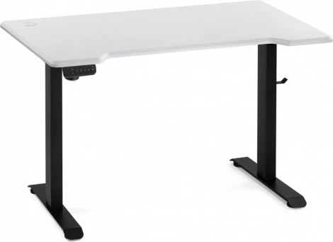 Компьютерный стол Маркос с механизмом подъема 120 (Маркос с механизмом подъема 120х75х75 белая шагрень / черный) Notta арт.578402