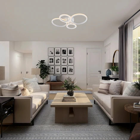 Потолочный светильник с пультом и ночным режимом Escada Expanse 10294/4LED 65W White