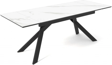 Стол DikLine SKW140 Керамика белая FNZ 9206037/подстолье черное/опоры черные (2 уп.) арт.00-00071658