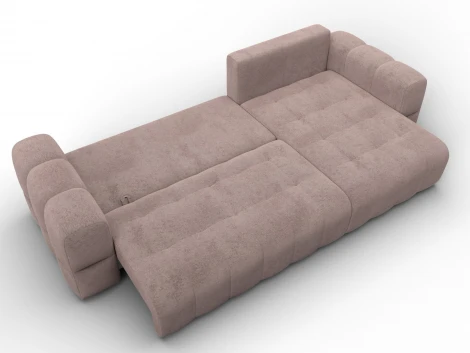 Диван угловой Лига-110 НПБ угол универсальный (ДВП,ДСП,ЛДСП,Брус,Фанера,Велюр/Бежевый) Лига Диванов 136536