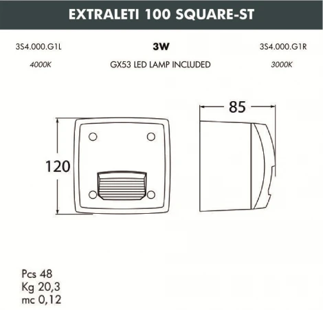 Встраиваемый светильник уличный Fumagalli Leti 3S4.000.000.LYG1L (220V, IP66)