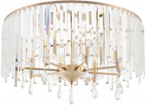 Потолочная люстра хрустальная на штанге Arte Milano Sorrento-2509 372509/8/590 GD (220V)