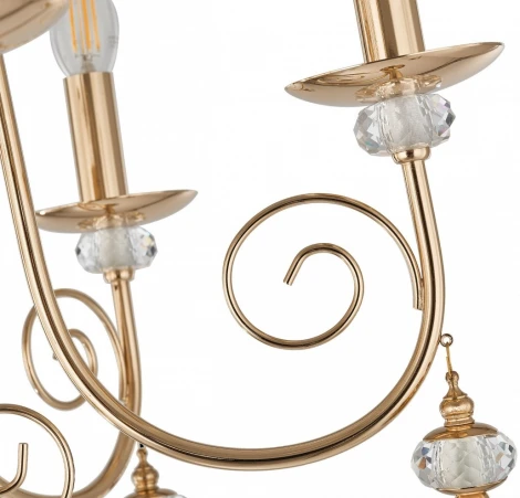 Подвесная люстра Arte Milano AM346109 346109/8 FGD (220V, подвески, на цепи, подсвечник, свеча)