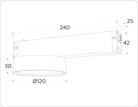 Трековый светильник магнитный светодиодный диммируемый Ambrella TRACK SYSTEM GL1381 (регулировка яркости, 220V, пульт управления, управление смартфоном, умный дом - LampSmart)