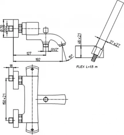 Термостат Paini Lady 89CR105THKM для ванны с душем