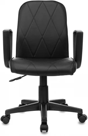 Кресло CH-327 черный эко.кожа крестов. пластик Бюрократ CH CH-327/BLACK-PU