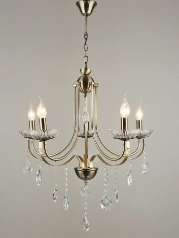 Подвесная люстра Reluce 04749-0.4-05 (220V, подвески, на цепи, подсвечник, свеча)