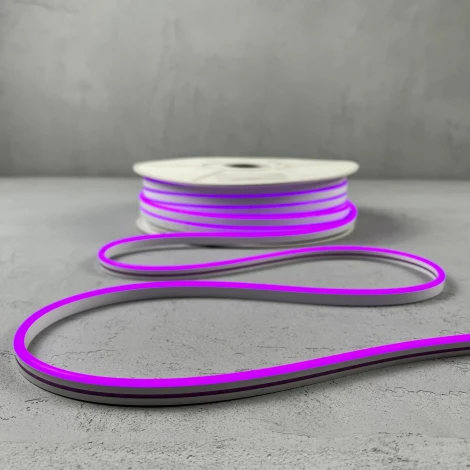 Односторонний Гибкий Неон 8х16мм Фиолетовый 12В, IP65 Laitcom FR-23518