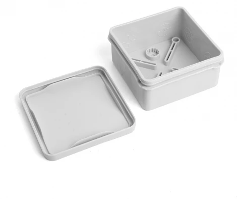 Коробка разветвительная 2-х компонентная (серый) Stekker 49197