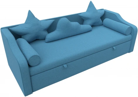 Диван детский прямой Рико (Голубой/Рогожка) Лига Диванов арт.123698
