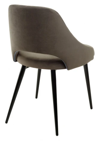 Обеденный стул M-City FANTINE-LS ГРАФИТ #14, велюр / черный каркас
