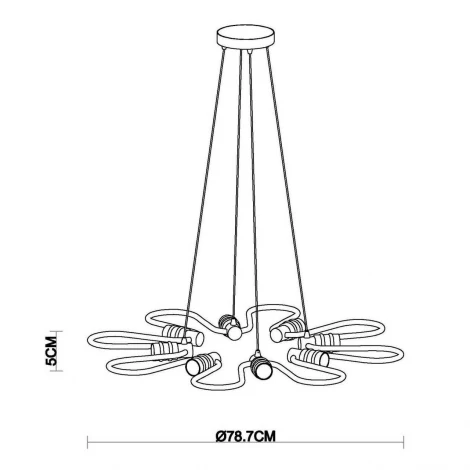 Подвесная люстра Vele Luce Camomilla VL1073L08