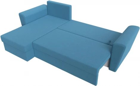 Диван угловой Амстердам Лайт левый угол (Голубой/Рогожка) Лига Диванов арт.121170L