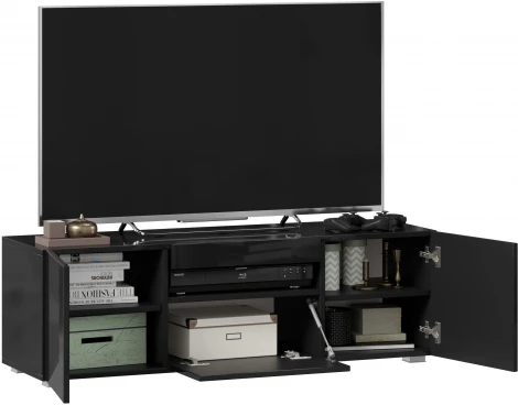 Тумба ТВ Бруклин, 1200 черный глянец, Любимый дом