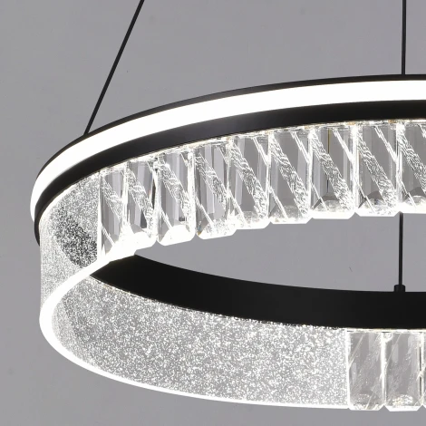 Подвесной светильник светодиодный Natali Kovaltseva Sad Queen INNOVATION STYLE 83128 PETEROLJA с пультом ДУ, моб. приложением 120W, черный, LED