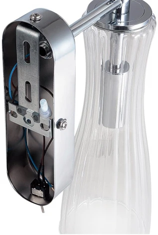 Бра с выключателем Lumion Emily 8268/1W хром/белый/прозрачный, металл/керамика/стекло Е14 1*40W 220V