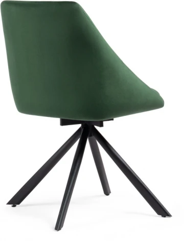 Стул Woodville на металлокаркасе Окленд крутящийся темно-зеленый / черный 551066