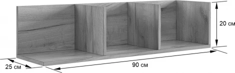Гостиная "Доминика К1" (1572х350х2060) Mebelson (ЛДСП/Дуб крафт золотой) арт.ГК01Доминика.3369