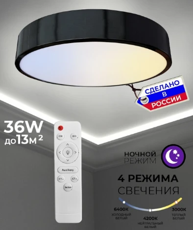 Потолочный светильник Seven Fires Эйри 48200.30.36.77BK