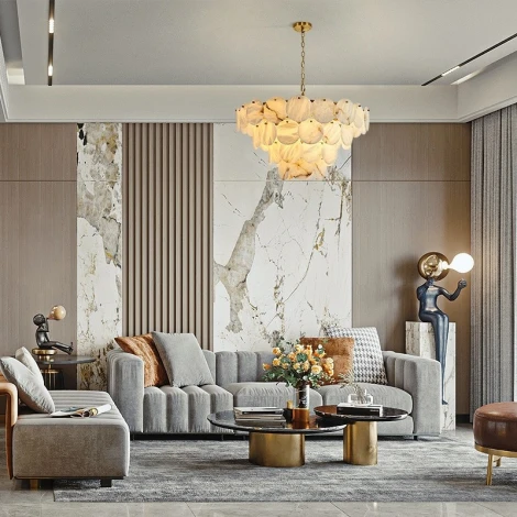 Подвесная люстра Fluorite Di Marmo FL1018-20P (220V, на цепи)