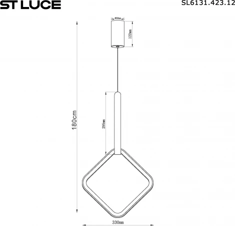 Светильник подвесной ST Luce Shape SL6131.423.12 Черный/Черный, Терракотовый LED 1*12W 4000K (220V, на проводе)