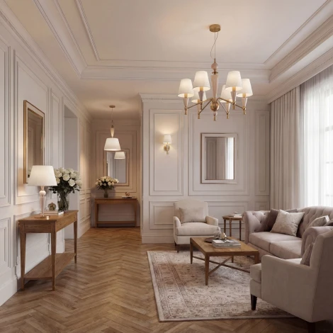 Подвесная люстра умная с декором из керамики Eurosvet Teja 101014/6