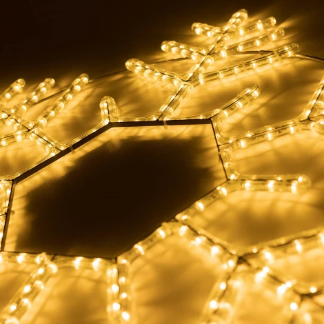 Световая фигура светодиодная ARD-SNOWFLAKE-M10-1000x900-504LED Warm (230V, 31W) (Ardecoled, IP65) 034259