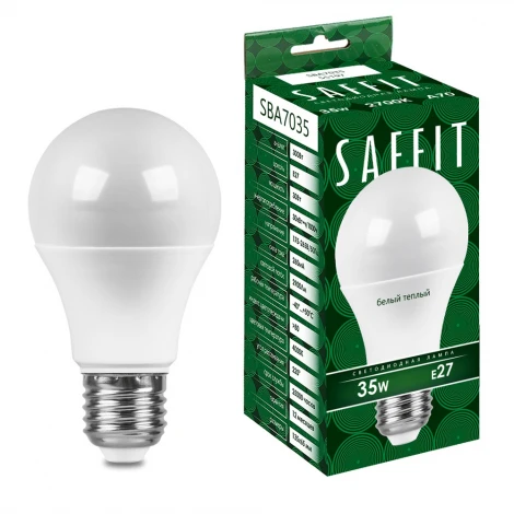 Лампа светодиодная Saffit SBA7035 55197 Шар E27 35W 230V 2700K