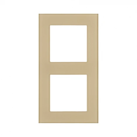 Рамка 2-постовая стекло золотой Kollinger Asthetik AS2GD