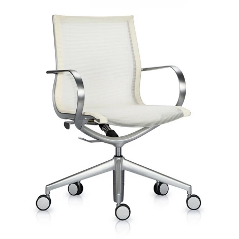 Кресло Mercury LB матовый алюминий бежевая сетка