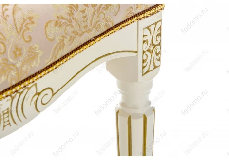 Банкетка Woodville Беттино патина золото / бежевый 309319