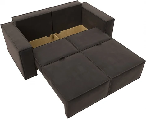 Диван прямой Куба мини (Коричневый/Велюр) Лига Диванов арт.121874