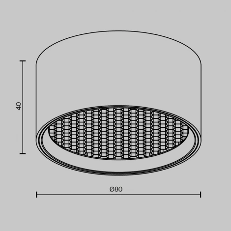 Накладной потолочный светильник влагостойкий LED Maytoni Glare C122CL-L7-4K-B (220V, круглые)
