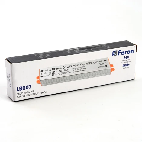 Трансформатор для светодиодной ленты 40W 24V (драйвер) Feron LB007 48055