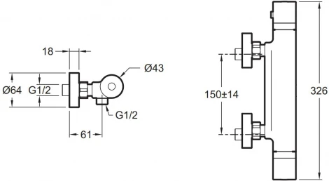 Термостат Jacob Delafon Rivoli E24324-CP для душа