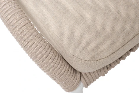 Обеденная группа на 4 персоны со стульями Милан, каркас белый, роуп бежевый 4SIS Малага MAL-CMIL4T1-5-SET beige