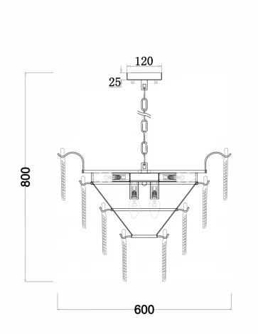 Подвесная люстра Freya Hloya FR5143PL-09G (220V, на цепи, круглые)