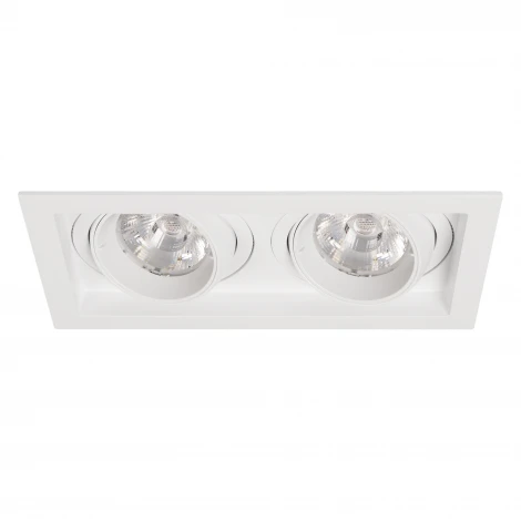 Встраиваемый светильник светодиодный MS-VORTEX-BUILT-S210x117-2x20W Warm3000 (WH-WH, 20 deg, 230V) (Arlight, IP20 Металл) 057762