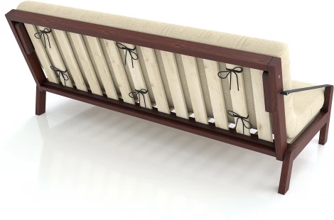 Диван Arsko Локи орех темно-бежевая рогожка