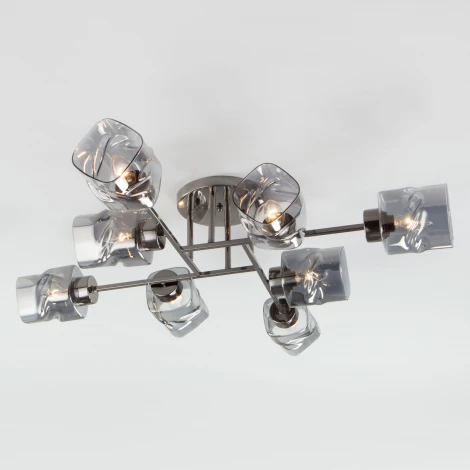 Потолочная люстра на штанге Eurosvet Hilari 30165/8 черный жемчуг (220V)