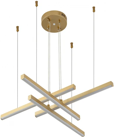Подвесной светильник 14017/4P Gold Indigo Paralleli V000086L (регулировка яркости, LED, 220V, пульт управления, на тросе)