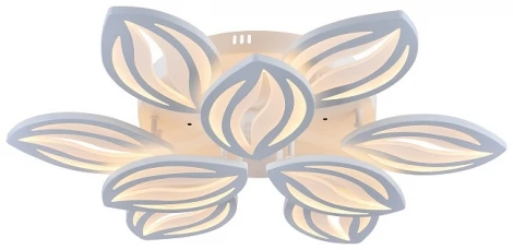 Потолочная люстра ярусная Escada 10221/9LED White (ночной режим, 220V, пульт управления, цветы)